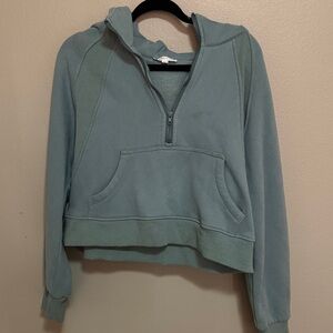 Women's Blue Half-Zip Hoodie
